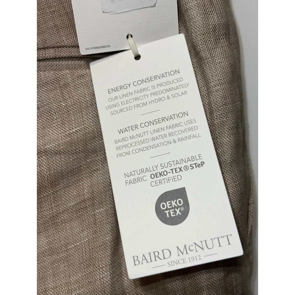 NWT Murano Big Man Zac Classic Fit Baird McNutt Linen Pants 48x30 Tan Cuffed